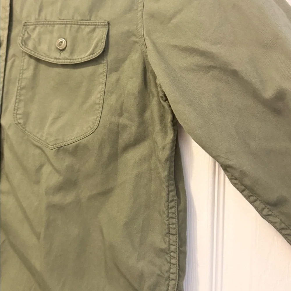 J. Crew Button Down Green Khaki XS Shirt